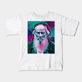 Leo Tolstoy Portrait | Leo Tolstoy Artwork 2 Kids T-Shirt